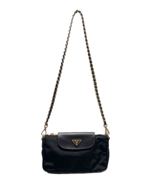 PRADA（プラダ）PRADA (プラダ) チェーンミニショルダーバッグ ブラックの古着・服飾アイテム