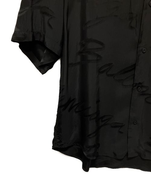 BALENCIAGA（バレンシアガ）BALENCIAGA (バレンシアガ) ロゴワイド半袖シャツ ブラック サイズ:38の古着・服飾アイテム