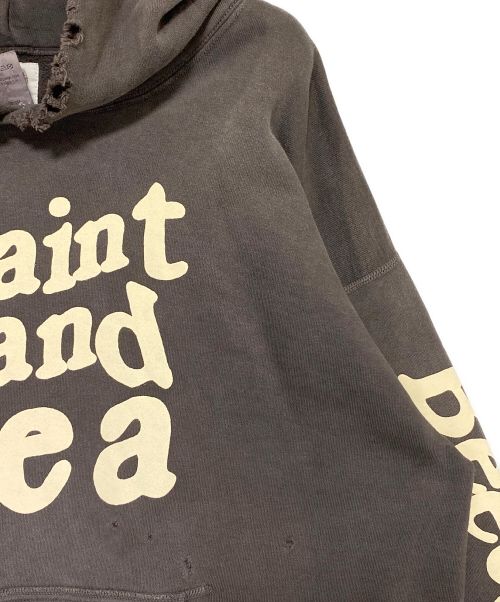 SAINT MICHAEL（セントマイケル）SAINT MICHAEL (セントマイケル) WIND AND SEA (ウィンダンシー) HOODIE グレー×ホワイト サイズ:XLの古着・服飾アイテム