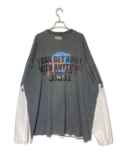 VETEMENTS（ヴェトモン）VETEMENTS (ヴェトモン) Demna's Favorite Naughty Angel L/S Tee グレー×ホワイト サイズ:Lの古着・服飾アイテム