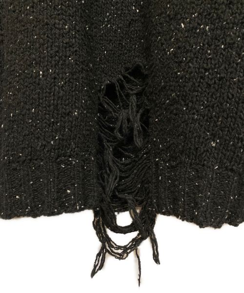 Maison Margiela（メゾンマルジェラ）Maison Margiela (メゾンマルジェラ) デストロイ加工ニット ブラック サイズ:XLの古着・服飾アイテム
