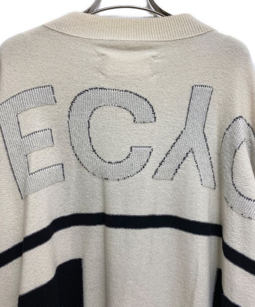 Maison Margiela（メゾンマルジェラ）Maison Margiela (メゾンマルジェラ) リサイクルロゴセーター ベージュ×ブラック サイズ:Mの古着・服飾アイテム