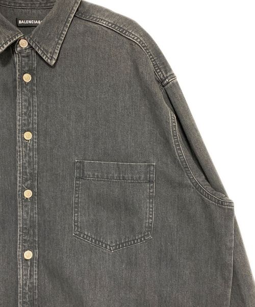 BALENCIAGA（バレンシアガ）BALENCIAGA (バレンシアガ) デニムシャツ グレー サイズ:Mの古着・服飾アイテム