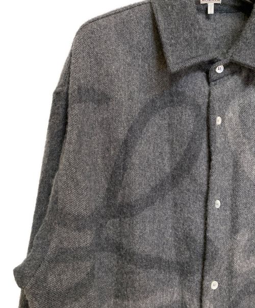 LOEWE（ロエベ）LOEWE (ロエベ) ウールフリンジシャツ グレー サイズ:Mの古着・服飾アイテム
