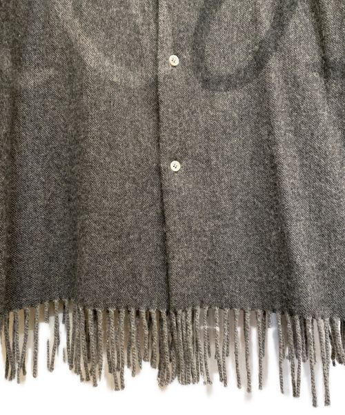 LOEWE（ロエベ）LOEWE (ロエベ) ウールフリンジシャツ グレー サイズ:Mの古着・服飾アイテム