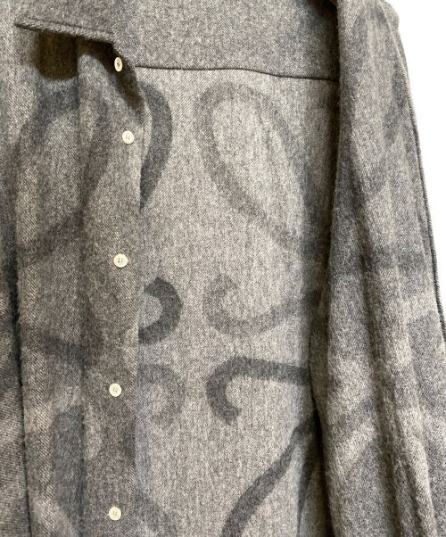 LOEWE（ロエベ）LOEWE (ロエベ) ウールフリンジシャツ グレー サイズ:Mの古着・服飾アイテム