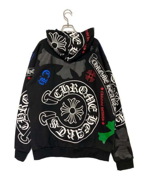 CHROME HEARTS（クロムハーツ）CHROME HEARTS (クロムハーツ) プルオーバーパーカー ブラックマルチ サイズ:Lの古着・服飾アイテム