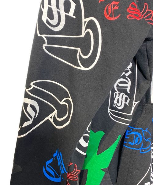 CHROME HEARTS（クロムハーツ）CHROME HEARTS (クロムハーツ) プルオーバーパーカー ブラックマルチ サイズ:Lの古着・服飾アイテム