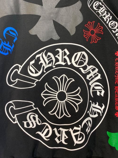 CHROME HEARTS（クロムハーツ）CHROME HEARTS (クロムハーツ) プルオーバーパーカー ブラックマルチ サイズ:Lの古着・服飾アイテム