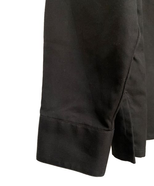 Dior（ディオール）Dior (ディオール) sacai (サカイ) ロゴ刺繍オーバーサイズシャツ ブラック サイズ:41の古着・服飾アイテム