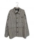 BURBERRYバーバリー）の古着「ギンガムチェックテクニカルジャケット」｜ブラック×ホワイト
