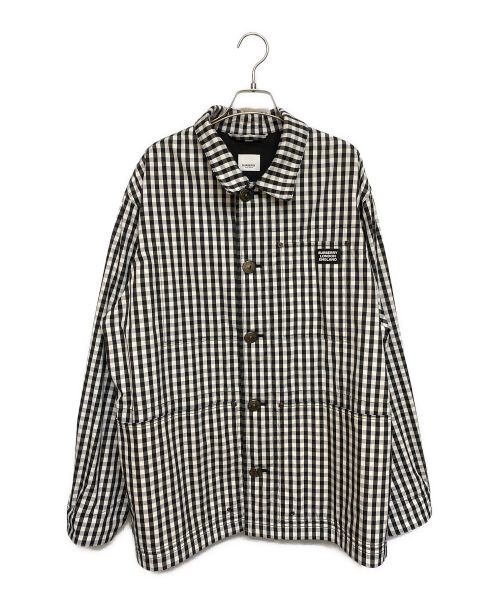 BURBERRY（バーバリー）BURBERRY (バーバリー) ギンガムチェックテクニカルジャケット ブラック×ホワイト サイズ:Lの古着・服飾アイテム
