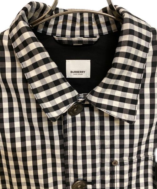 BURBERRY（バーバリー）BURBERRY (バーバリー) ギンガムチェックテクニカルジャケット ブラック×ホワイト サイズ:Lの古着・服飾アイテム