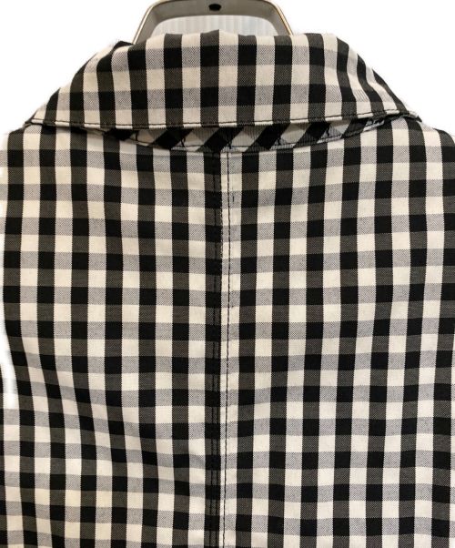 BURBERRY（バーバリー）BURBERRY (バーバリー) ギンガムチェックテクニカルジャケット ブラック×ホワイト サイズ:Lの古着・服飾アイテム