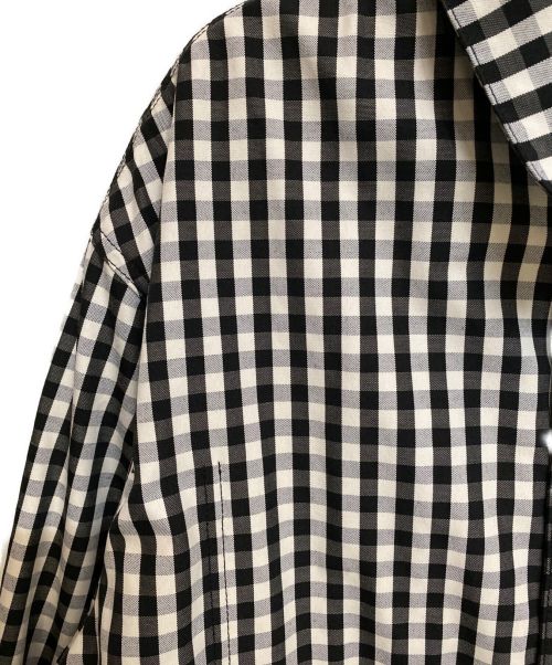 BURBERRY（バーバリー）BURBERRY (バーバリー) ギンガムチェックテクニカルジャケット ブラック×ホワイト サイズ:Lの古着・服飾アイテム