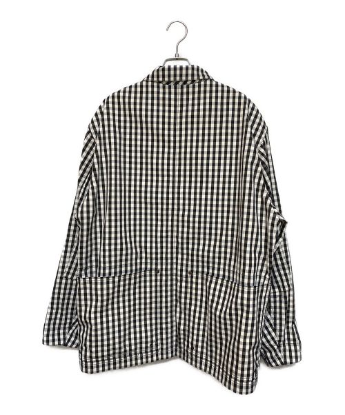 BURBERRY（バーバリー）BURBERRY (バーバリー) ギンガムチェックテクニカルジャケット ブラック×ホワイト サイズ:Lの古着・服飾アイテム