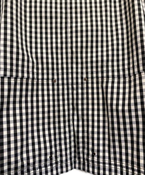 BURBERRY（バーバリー）BURBERRY (バーバリー) ギンガムチェックテクニカルジャケット ブラック×ホワイト サイズ:Lの古着・服飾アイテム