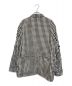 BURBERRY (バーバリー) ギンガムチェックテクニカルジャケット ブラック×ホワイト サイズ:L：39800円
