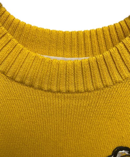 sacai（サカイ）sacai (サカイ) eric haze (エリックヘイズ) 23SS ニットプルオーバー イエロー×ブラック サイズ:3の古着・服飾アイテム