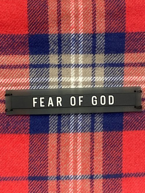 Fear Of God（フィア・オブ・ゴッド）Fear Of God (フィア・オブ・ゴッド) FLANNEL SHIRT JACKET レッド×ブルー サイズ:Lの古着・服飾アイテム