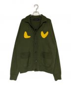 LOUIS VUITTON×NIGOルイ ヴィトン×二ゴー）の古着「Sophisticated Tiger Cardigan」｜オリーブ