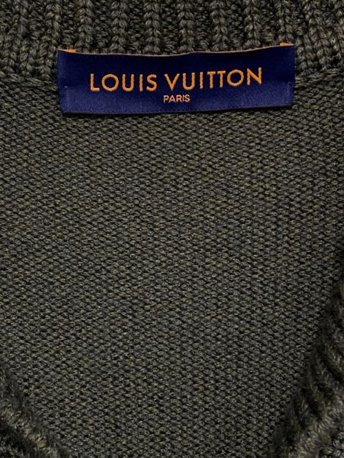 LOUIS VUITTON（ルイ ヴィトン）LOUIS VUITTON (ルイ ヴィトン) NIGO (ニゴ) Sophisticated Tiger Cardigan オリーブ サイズ:Lの古着・服飾アイテム