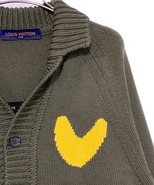 LOUIS VUITTON（ルイ ヴィトン）LOUIS VUITTON (ルイ ヴィトン) NIGO (ニゴ) Sophisticated Tiger Cardigan オリーブ サイズ:Lの古着・服飾アイテム
