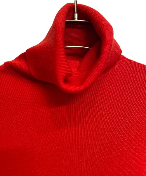 GUCCI（グッチ）GUCCI (グッチ) ファインウールリブタートルネックセーター レッド サイズ:Mの古着・服飾アイテム
