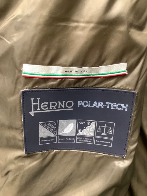 HERNO（ヘルノ）HERNO (ヘルノ) 切替ダウンコート オリーブ サイズ:44の古着・服飾アイテム