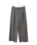 tibiティビ）の古着「CHECK WIDE PANTS」｜グレー