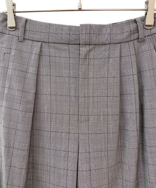 tibi（ティビ）tibi (ティビ) CHECK WIDE PANTS グレー サイズ:2の古着・服飾アイテム