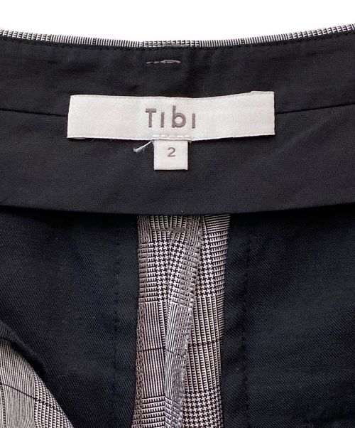 tibi（ティビ）tibi (ティビ) CHECK WIDE PANTS グレー サイズ:2の古着・服飾アイテム