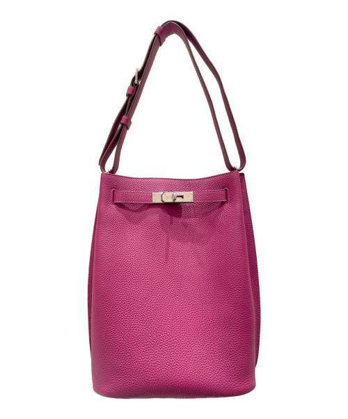 HERMES（エルメス）HERMES (エルメス) ソーケリー 22/シルバー金具/トゴ/ピンク系/X刻印 パープル系 サイズ:22の古着・服飾アイテム