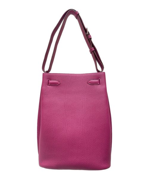 HERMES（エルメス）HERMES (エルメス) ソーケリー 22/シルバー金具/トゴ/ピンク系/X刻印 パープル系 サイズ:22の古着・服飾アイテム