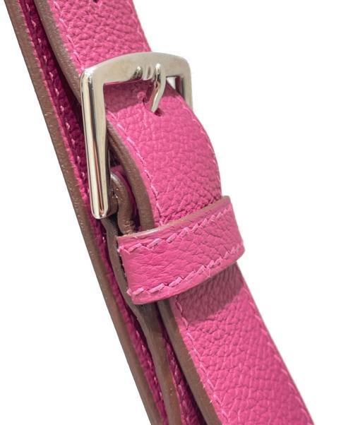 HERMES（エルメス）HERMES (エルメス) ソーケリー 22/シルバー金具/トゴ/ピンク系/X刻印 パープル系 サイズ:22の古着・服飾アイテム