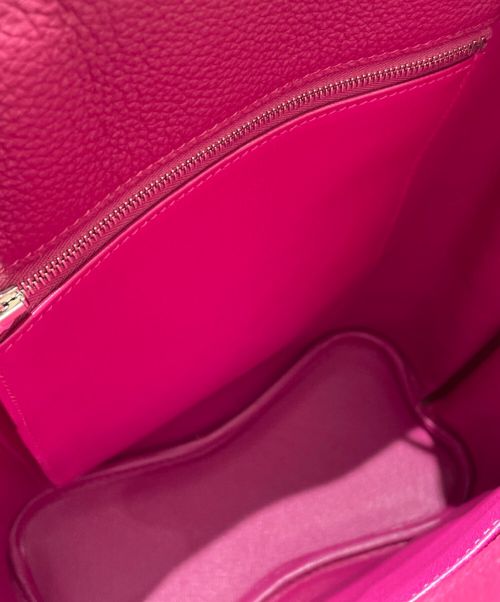 HERMES（エルメス）HERMES (エルメス) ソーケリー 22/シルバー金具/トゴ/ピンク系/X刻印 パープル系 サイズ:22の古着・服飾アイテム