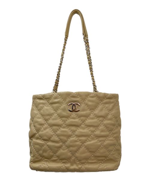 CHANEL（シャネル）CHANEL (シャネル) チェーンショルダーバッグ ベージュの古着・服飾アイテム