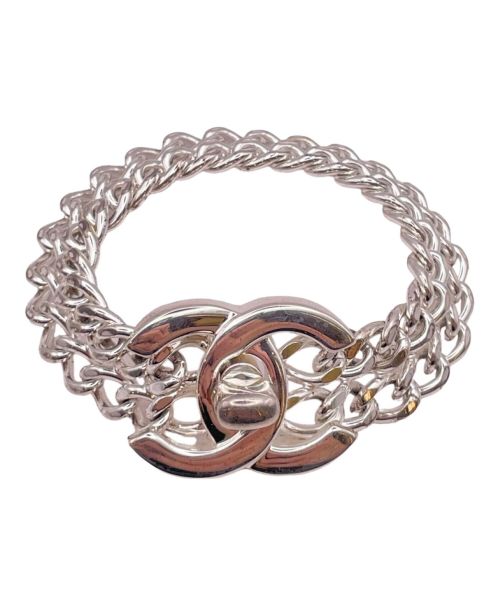 CHANEL（シャネル）CHANEL (シャネル) ターンロックココマークチェーンブレスレット シルバーの古着・服飾アイテム