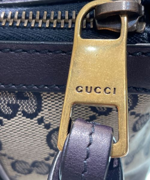 GUCCI（グッチ）GUCCI (グッチ)  GGキャンバス ラニア トートバッグ  ネイビーの古着・服飾アイテム