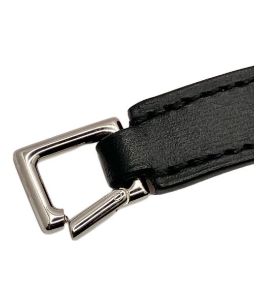 HERMES（エルメス）HERMES (エルメス) リヴァル ドゥブルトゥール レザーブレスレット ブラック サイズ:Sの古着・服飾アイテム