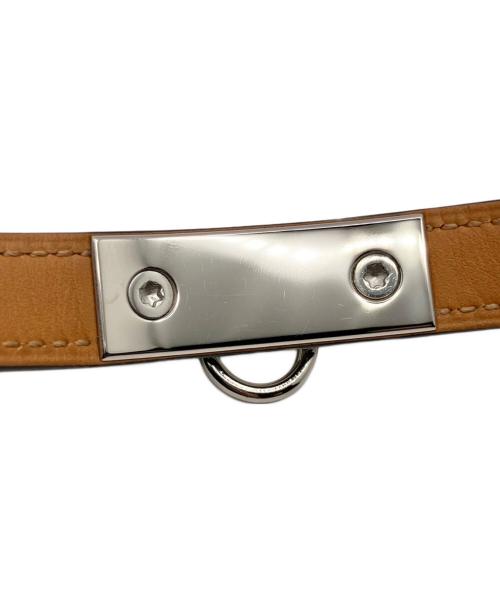 HERMES（エルメス）HERMES (エルメス) リヴァル ドゥブルトゥール レザーブレスレット ブラック サイズ:Sの古着・服飾アイテム