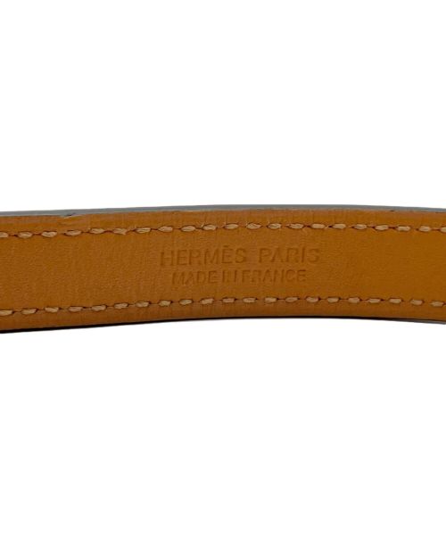 HERMES（エルメス）HERMES (エルメス) リヴァル ドゥブルトゥール レザーブレスレット ブラック サイズ:Sの古着・服飾アイテム