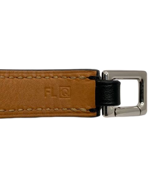 HERMES（エルメス）HERMES (エルメス) リヴァル ドゥブルトゥール レザーブレスレット ブラック サイズ:Sの古着・服飾アイテム