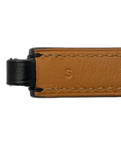 HERMES（エルメス）HERMES (エルメス) リヴァル ドゥブルトゥール レザーブレスレット ブラック サイズ:Sの古着・服飾アイテム