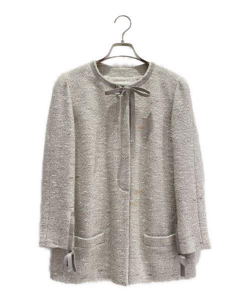 CHANEL（シャネル）CHANEL (シャネル) ツイードジャケット ライトグレー サイズ:36の古着・服飾アイテム