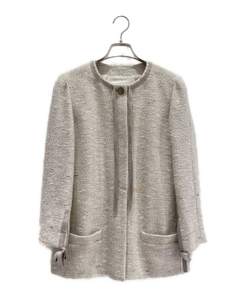 CHANEL（シャネル）CHANEL (シャネル) ツイードジャケット ライトグレー サイズ:36の古着・服飾アイテム