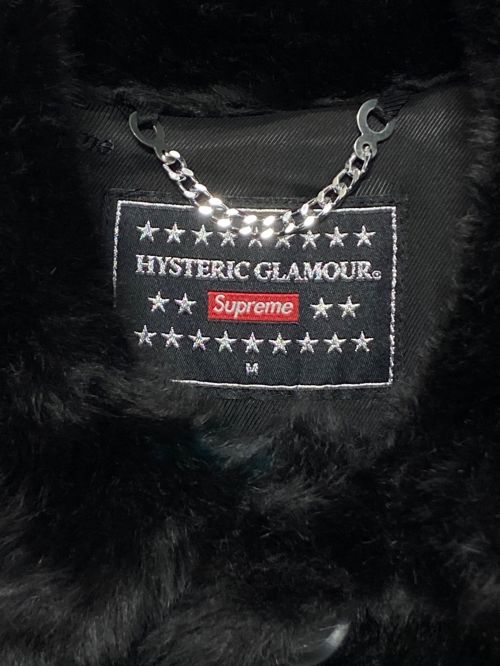 SUPREME（シュプリーム）SUPREME (シュプリーム) Hysteric Glamour (ヒステリックグラマー) Fuck You Faux Fur Coat ブラック サイズ:Mの古着・服飾アイテム