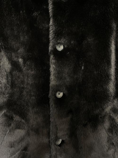 SUPREME（シュプリーム）SUPREME (シュプリーム) Hysteric Glamour (ヒステリックグラマー) Fuck You Faux Fur Coat ブラック サイズ:Mの古着・服飾アイテム