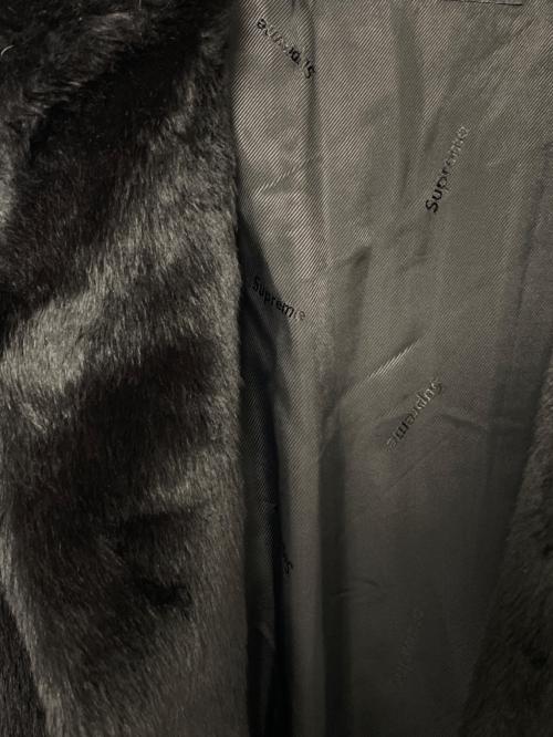 SUPREME（シュプリーム）SUPREME (シュプリーム) Hysteric Glamour (ヒステリックグラマー) Fuck You Faux Fur Coat ブラック サイズ:Mの古着・服飾アイテム