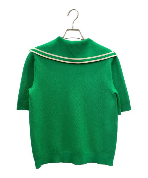 GUCCI（グッチ）GUCCI (グッチ) GGジャガード ウール ニット ポロ グリーン サイズ:Sの古着・服飾アイテム